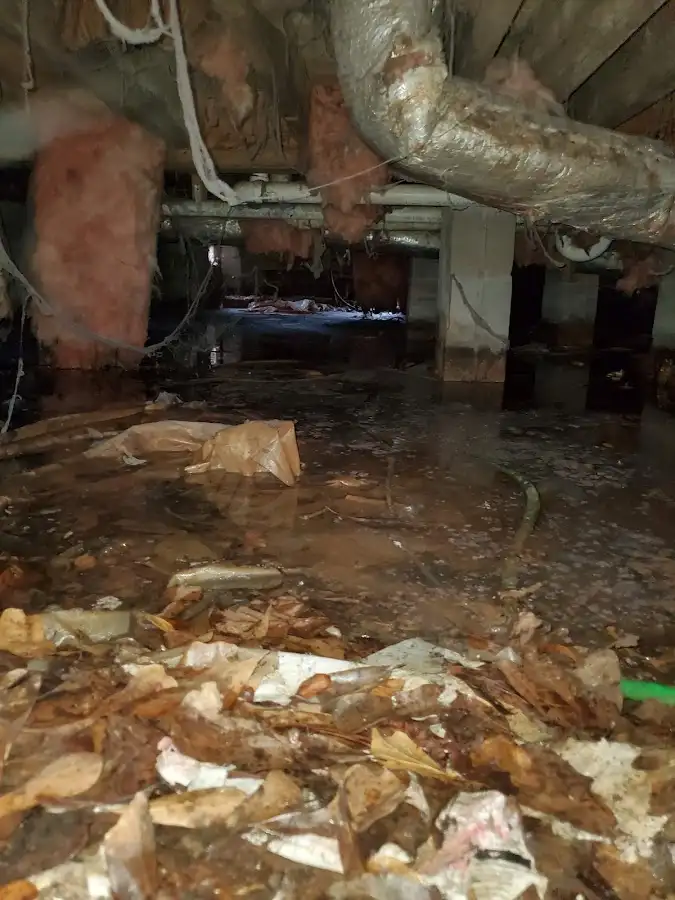 Crawl space flood assessment for Commercial Water Damage Restoration in Fontana